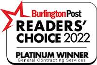 Burlington Post Readers' Choice 2022 - Platinum Winner -General Contracting Services