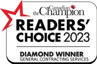 Canadian Champion Readers Choice Diamond Winner General Contracting Services